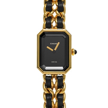 シャネル プルミエール M H0001 ブラック レディース 時計 【中古】【wristwatch】