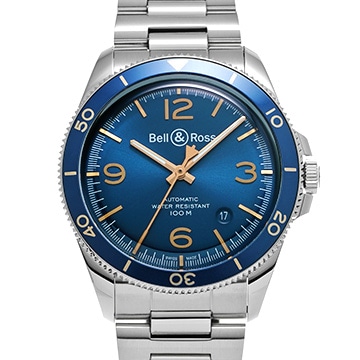 ベル＆ロス BR V2-92 アエロナバル BRV292-BU-G-ST/SST ブルー メンズ 時計 【中古】【wristwatch】