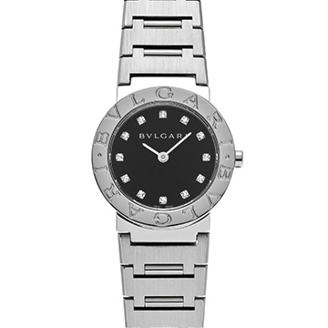 ブルガリ ブルガリブルガリ BB26SS ブラック/ダイヤモンド レディース 時計 【中古】【wristwatch】