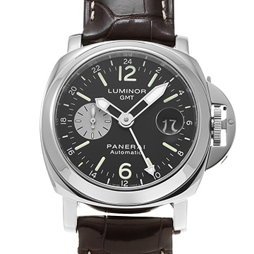 パネライ ルミノール GMT PAM00088 ブラック/シルバー メンズ 時計 【中古】【wristwatch】