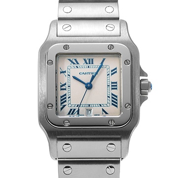 カルティエ サントス ガルベ LM W20018D6 アイボリー レディース 時計 【中古】【wristwatch】