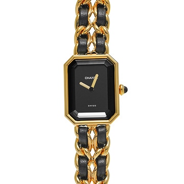 シャネル プルミエール M H0001 ブラック レディース 時計 【中古】【wristwatch】