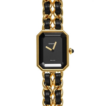 シャネル プルミエール M H0001 ブラック レディース 時計 【中古】【wristwatch】