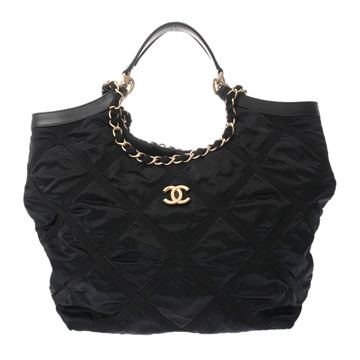 シャネル ラージ ショッピングバッグ 2WAY ブラック AS2993 ナイロン レディース バッグ 【中古】【bag】