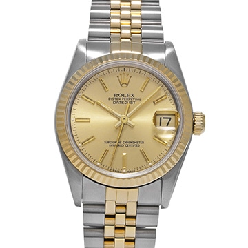 ロレックス デイトジャスト 68273 シャンパン ユニセックス 時計 【中古】【wristwatch】