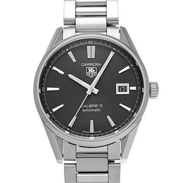 タグ ホイヤー カレラ キャリバー5 WAR211A.BA0782 ブラック メンズ 時計 【中古】【wristwatch】