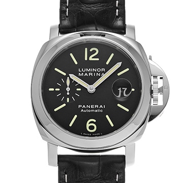 パネライ ルミノールマリーナ オートマティック PAM00104 ブラック メンズ 時計 【中古】【wristwatch】
