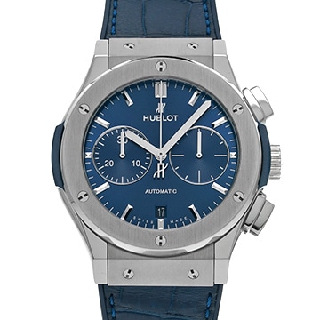 ウブロ クラシックフュージョン チタニウム クロノグラフ ブルー 521.NX.7170.LR ブルー メンズ 時計 【中古】【wristwatch】