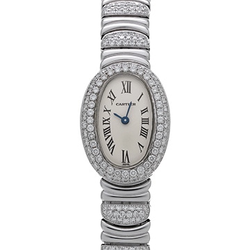 カルティエ ミニベニュワール WB5095EA ホワイト レディース 時計 【中古】【wristwatch】
