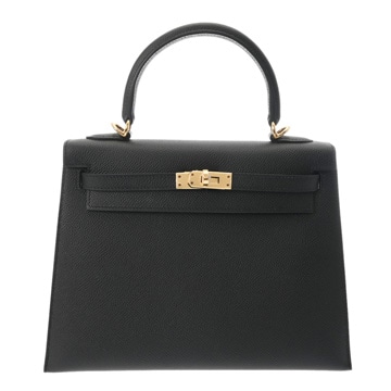 エルメス ケリー 25 外縫い 2WAY ブラック ヴォーエプソン レディース バッグ 【中古】【bag】