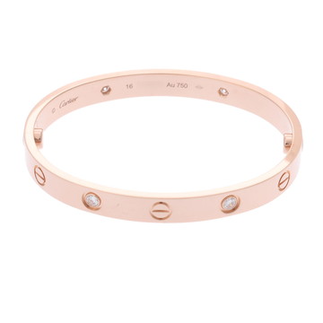 カルティエ ラブブレスレット #16 新型 4PD ゴールド K18ピンクゴールド PG レディース ジュエリー 【中古】【jewelry】