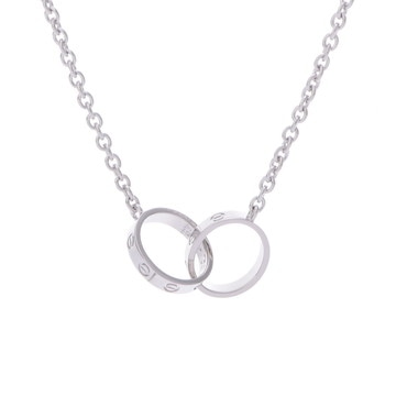 カルティエ ベビーラブネックレス  シルバー K18ホワイトゴールド WG レディース ジュエリー 【中古】【jewelry】
