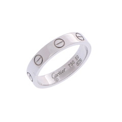 カルティエ ミニラブリング #50 シルバー B4049650 K18ホワイトゴールド WG レディース ジュエリー 【中古】【jewelry】