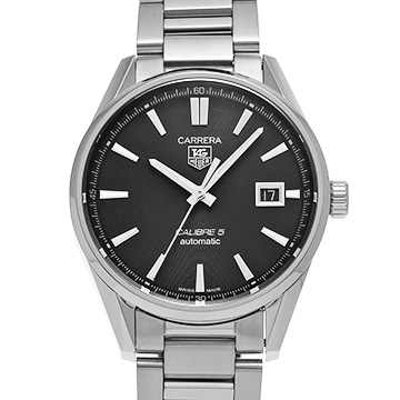 タグ ホイヤー カレラ キャリバー5 WAR211A.BA0782 ブラック メンズ 時計 【中古】【wristwatch】