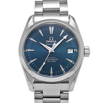 オメガ シーマスター アクアテラ コーアクシャル 2504.80 ブルー メンズ 時計 【中古】【wristwatch】