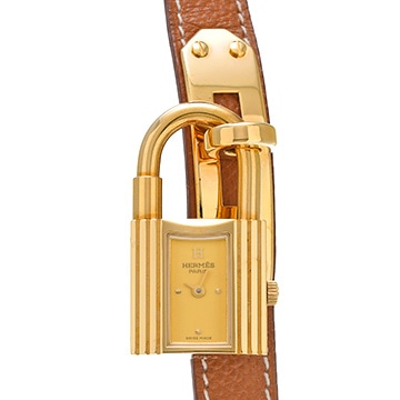 エルメス ケリーウォッチ KE1.201 シャンパン レディース 時計 【中古】【wristwatch】