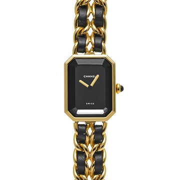 シャネル プルミエール L H0001 ブラック レディース 時計 【中古】【wristwatch】