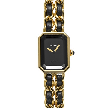 シャネル プルミエール M H0001 ブラック レディース 時計 【中古】【wristwatch】