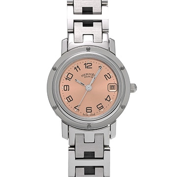 エルメス クリッパー CL4.210.431/3758 ピンク レディース 時計 【中古】【wristwatch】