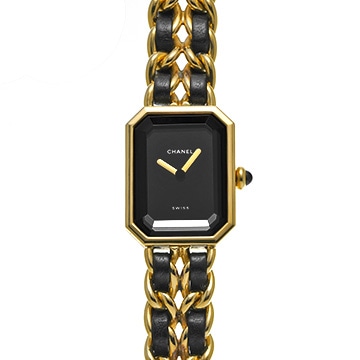 シャネル プルミエール M H0001 ブラック レディース 時計 【中古】【wristwatch】