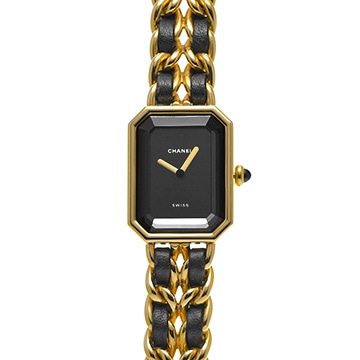 シャネル プルミエール M H0001 ブラック レディース 時計 【中古】【wristwatch】