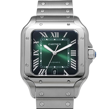 カルティエ サントス ドゥ カルティエ LM WSSA0062 グリーン メンズ 時計 【中古】【wristwatch】