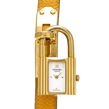 エルメス ケリーウォッチ KE1.201 ホワイト レディース 時計 【中古】【wristwatch】