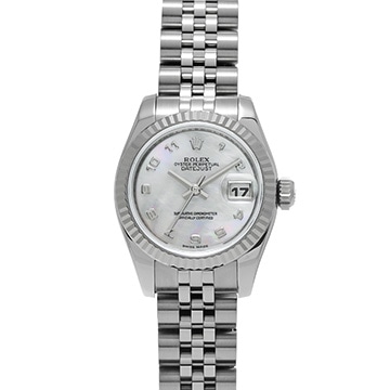 ロレックス デイトジャスト 179174NA ホワイトシェル レディース 時計 【中古】【wristwatch】