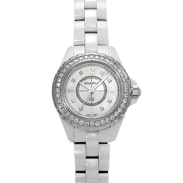 シャネル J12 29MM H2572 ホワイトシェル/ダイヤモンド レディース 時計 【中古】【wristwatch】