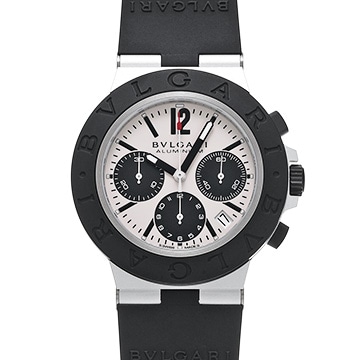 ブルガリ アルミニウム クロノグラフ BB40ATCH ホワイト/ブラック メンズ 時計 【中古】【wristwatch】