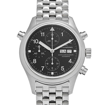 IWC ドッペルクロノ IW371319 ブラック メンズ 時計 【中古】【wristwatch】