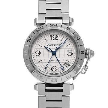 カルティエ パシャ C メリディアン GMT W31078M7 シルバー ユニセックス 時計 【中古】【wristwatch】