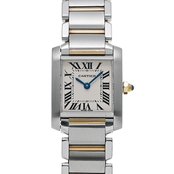 カルティエ タンク フランセーズ SM W51007Q4 シルバー レディース 時計 【中古】【wristwatch】
