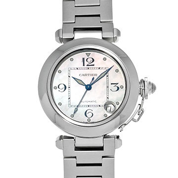 カルティエ パシャC 2003 クリスマス W3106499 ピンクシェル ユニセックス 時計 【中古】【wristwatch】