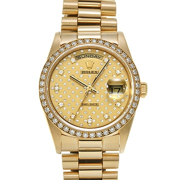 ロレックス デイデイト 18348G シャンパン/ダイヤモンド メンズ 時計 【中古】【wristwatch】