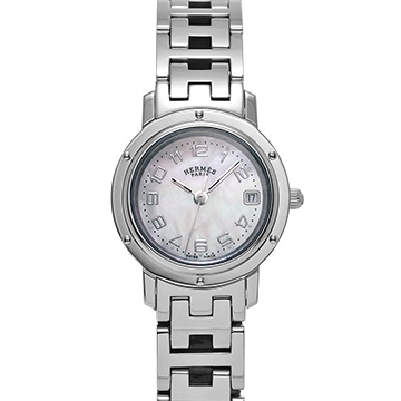 エルメス クリッパー ナクレ CL4.210.214/3796 ピンクシェル レディース 時計 【中古】【wristwatch】