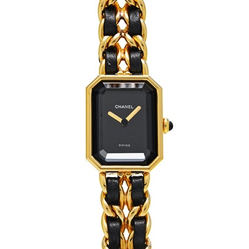 シャネル プルミエール L H0001 ブラック レディース 時計 【中古】【wristwatch】