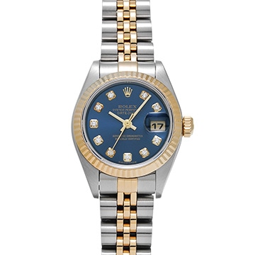 ロレックス デイトジャスト 79173G ブルー/ダイヤモンド レディース 時計 【中古】【wristwatch】