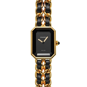 シャネル プルミエール M H0001 ブラック レディース 時計 【中古】【wristwatch】