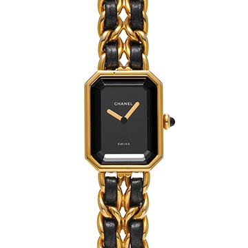 シャネル プルミエール M H0001 ブラック レディース 時計 【中古】【wristwatch】
