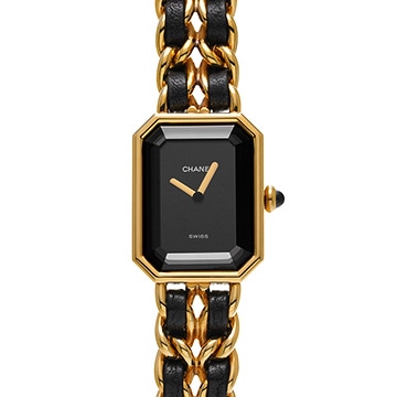 シャネル プルミエール M H0001 ブラック レディース 時計 【中古】【wristwatch】