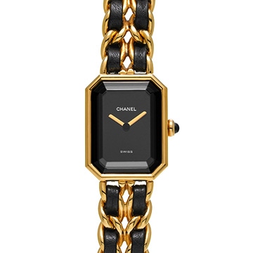 シャネル プルミエール M H0001 ブラック レディース 時計 【中古】【wristwatch】