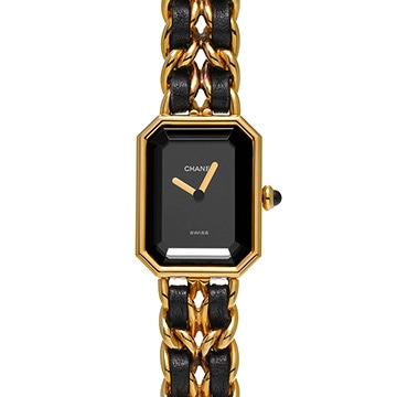 シャネル プルミエール L H0001 ブラック レディース 時計 【中古】【wristwatch】
