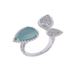 ブシュロン セルパンボエム 3モチーフ リング #51 シルバー JRG03174 K18ホワイトゴールド WG レディース ジュエリー 【中古】【jewelry】