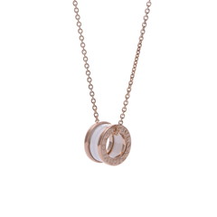 ブルガリ B.ZERO1ネックレス ゴールド K18ピンクゴールド PG/ホワイトセラミック レディース ジュエリー 【中古】【jewelry】