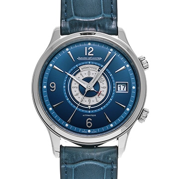 ジャガー ルクルト マスター コントロール メモボックス タイマー Q410848J ブルー メンズ 時計 【中古】【wristwatch】