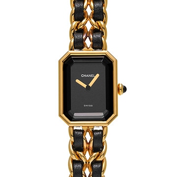 シャネル プルミエール L H0001 ブラック レディース 時計 【中古】【wristwatch】