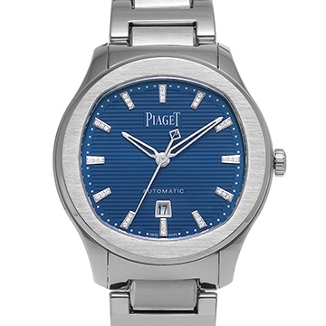 ピアジェ ポロ デイト G0A46018 ブルー/ダイヤモンド メンズ 時計 【中古】【wristwatch】