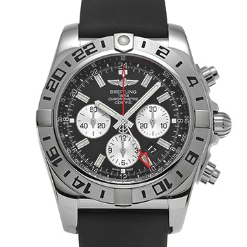 ブライトリング クロノマット GMT AB0413B9/BD17 ブラック/シルバー メンズ 時計 【中古】【wristwatch】
