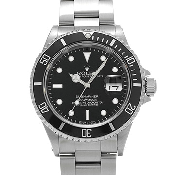 ロレックス サブマリーナ デイト 16610 ブラック メンズ 時計 【中古】【wristwatch】